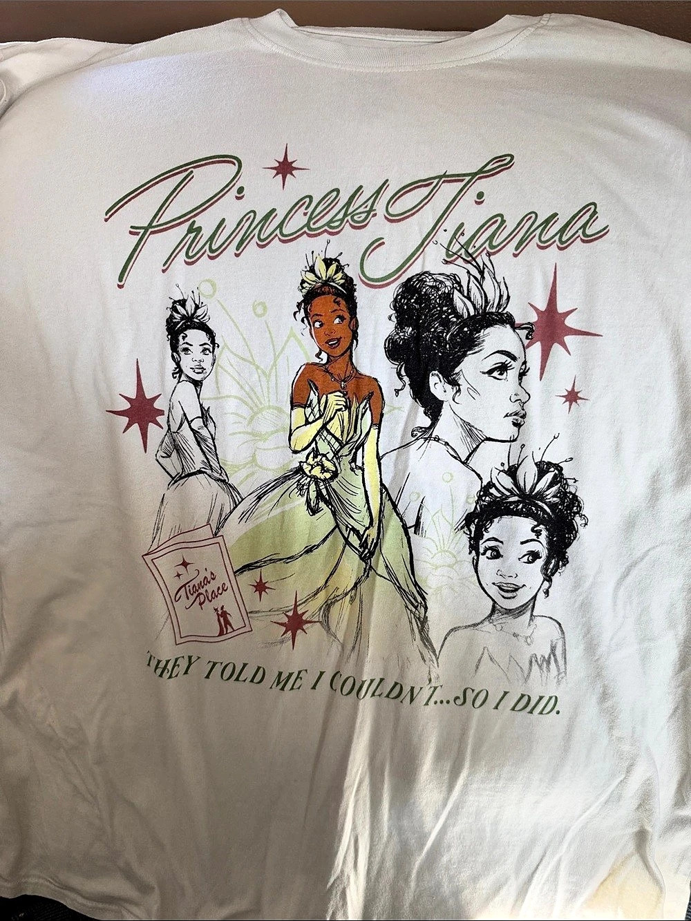 Princess Tiana graphic tee Graphic Short Sleeve Tee in White